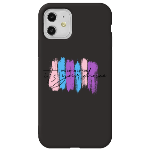 Apple iPhone 11  One Day Or Day One Black Colored Silicone TPU Θήκη