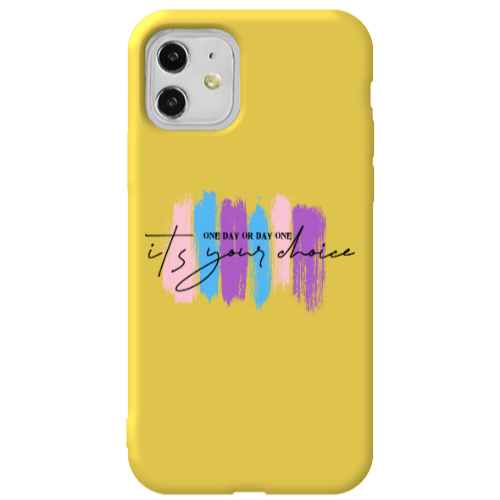 Apple iPhone 11  One Day Or Day One Yellow Colored Silicone TPU Θήκη