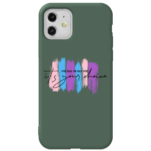 Apple iPhone 11  One Day Or Day One Dark Green Colored Silicone TPU Θήκη