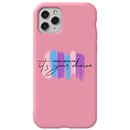 Apple iPhone 11 Pro One Day Or Day One Pink Colored Silicone TPU Θήκη