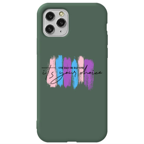 Apple iPhone 11 Pro One Day Or Day One Dark Green Colored Silicone TPU Θήκη