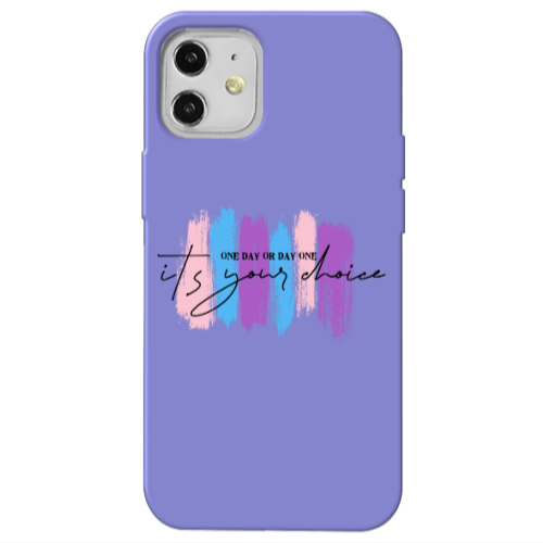 Apple iPhone 12 One Day Or Day One Purple Colored Silicone TPU Θήκη