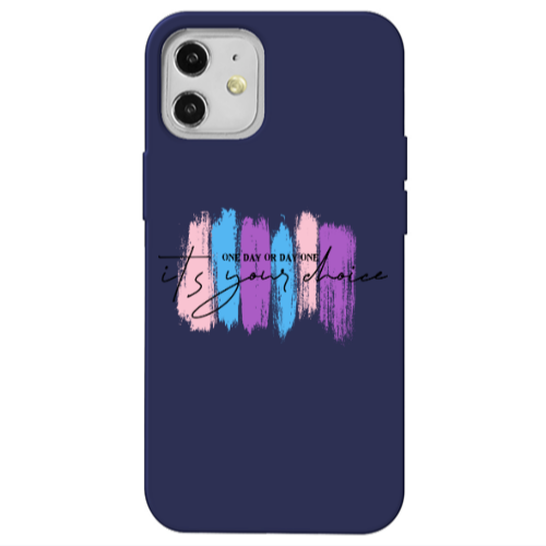 Apple iPhone 12 One Day Or Day One Dark blue Colored Silicone TPU Θήκη