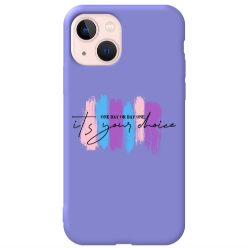 Apple iPhone 13 One Day Or Day One Purple Colored Silicone TPU Θήκη