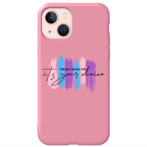 Apple iPhone 13 One Day Or Day One Pink Colored Silicone TPU Θήκη