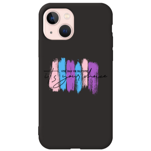 Apple iPhone 13 One Day Or Day One Black Colored Silicone TPU Θήκη