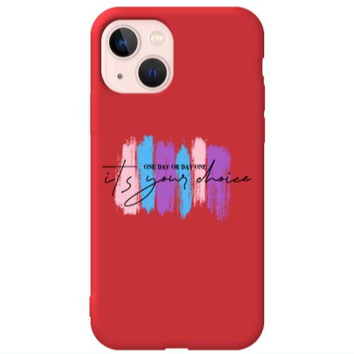 Apple iPhone 13 One Day Or Day One Red Colored Silicone TPU Θήκη