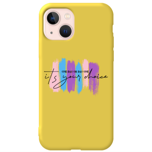 Apple iPhone 13 One Day Or Day One Yellow Colored Silicone TPU Θήκη