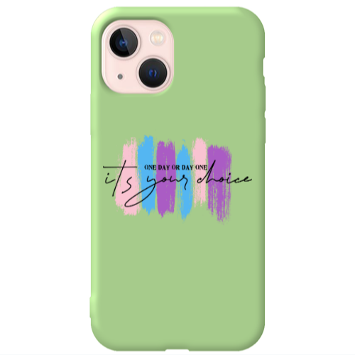 Apple iPhone 13 One Day Or Day One Light Green Colored Silicone TPU Θήκη