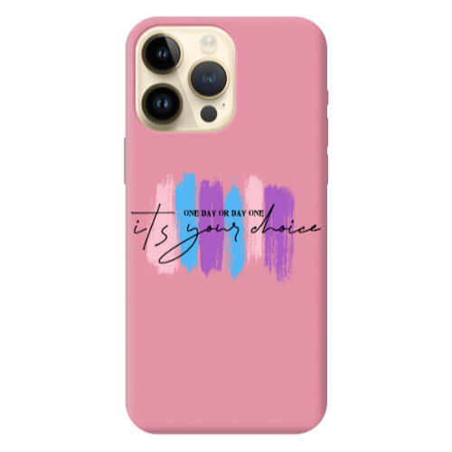 Apple iPhone 13 Pro Max One Day Or Day One Pink Colored Silicone TPU Θήκη