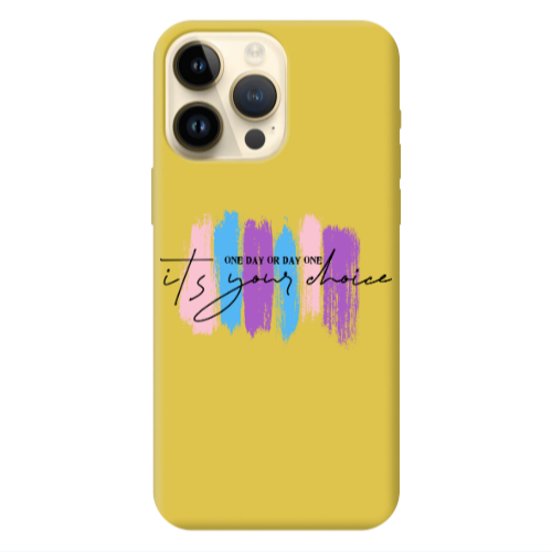 Apple iPhone 13 Pro Max One Day Or Day One Yellow Colored Silicone TPU Θήκη