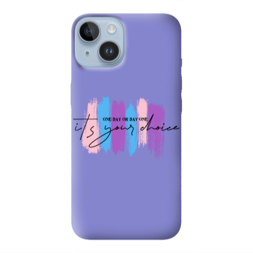 Apple iPhone 14 Plus One Day Or Day One Purple Colored Silicone TPU Θήκη