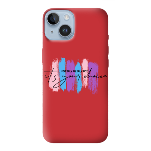 Apple iPhone 14 Plus One Day Or Day One Red Colored Silicone TPU Θήκη