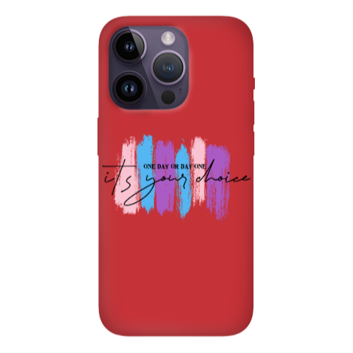 Apple iPhone 14 Pro Max One Day Or Day One Red Colored Silicone TPU Θήκη