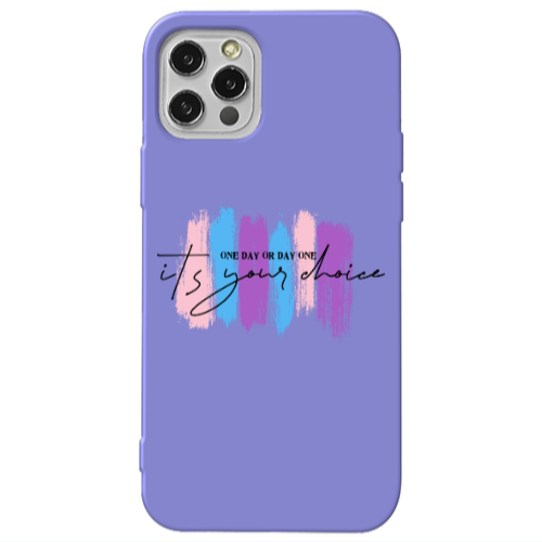 Apple iPhone 12 Pro One Day Or Day One Purple Colored Silicone TPU Θήκη
