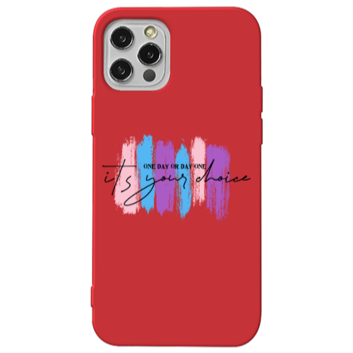 Apple iPhone 12 Pro One Day Or Day One Red Colored Silicone TPU Θήκη