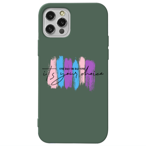 Apple iPhone 12 Pro One Day Or Day One Dark Green Colored Silicone TPU Θήκη