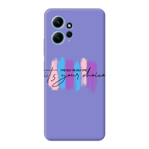 Xiaomi Redmi Note 12 4G One Day Or Day One Purple Colored Silicone TPU Θήκη