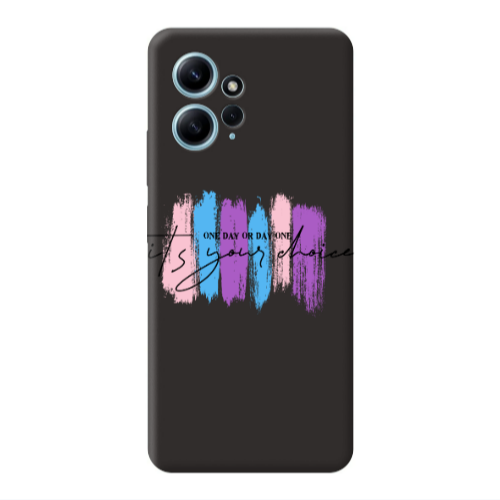 Xiaomi Redmi Note 12 4G One Day Or Day One Black Colored Silicone TPU Θήκη