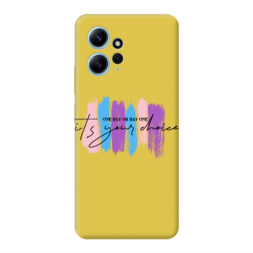 Xiaomi Redmi Note 12 4G One Day Or Day One Yellow Colored Silicone TPU Θήκη