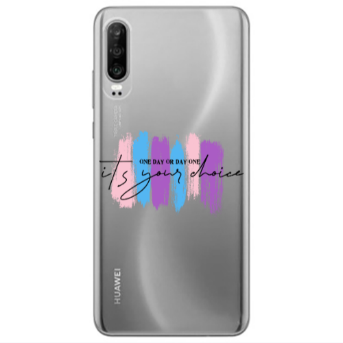 Huawei P30 One Day Or Day One Transparent Silicone TPU Θήκη