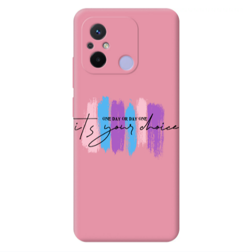 Xiaomi Redmi 12C One Day Or Day One Pink Colored Silicone TPU Θήκη