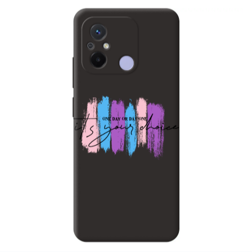 Xiaomi Redmi 12C One Day Or Day One Black Colored Silicone TPU Θήκη
