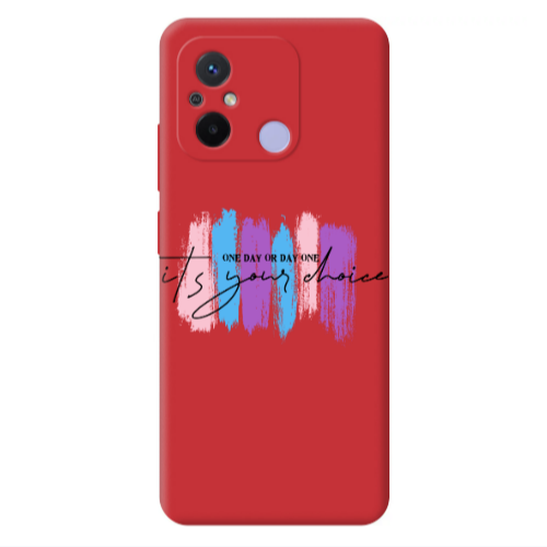 Xiaomi Redmi 12C One Day Or Day One Red Colored Silicone TPU Θήκη