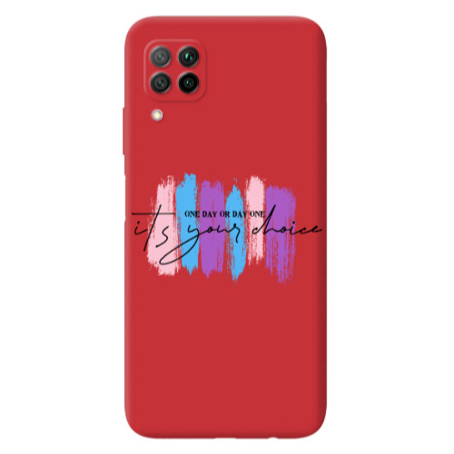 Huawei P40 Lite One Day Or Day One Red Colored Silicone TPU Θήκη