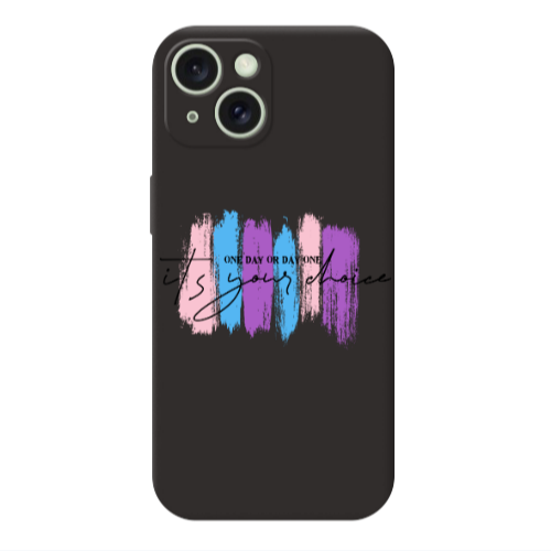 Apple iPhone 15 One Day Or Day One Black Colored Silicone TPU Θήκη