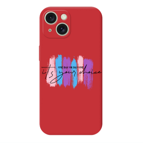 Apple iPhone 15 One Day Or Day One Red Colored Silicone TPU Θήκη