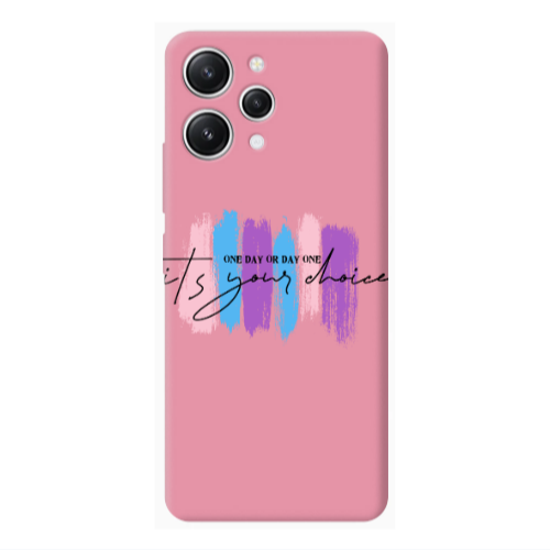 Xiaomi Redmi 12 One Day Or Day One Pink Colored Silicone TPU Θήκη