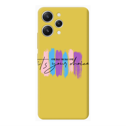 Xiaomi Redmi 12 One Day Or Day One Yellow Colored Silicone TPU Θήκη