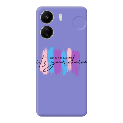 Xiaomi Redmi 13C One Day Or Day One Purple Colored Silicone TPU Θήκη