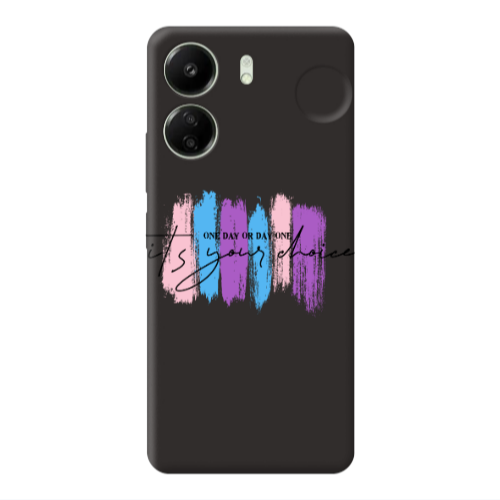 Xiaomi Redmi 13C One Day Or Day One Black Colored Silicone TPU Θήκη