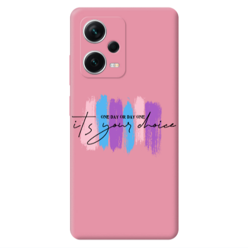 Xiaomi Poco X5 One Day Or Day One Pink Colored Silicone TPU Θήκη