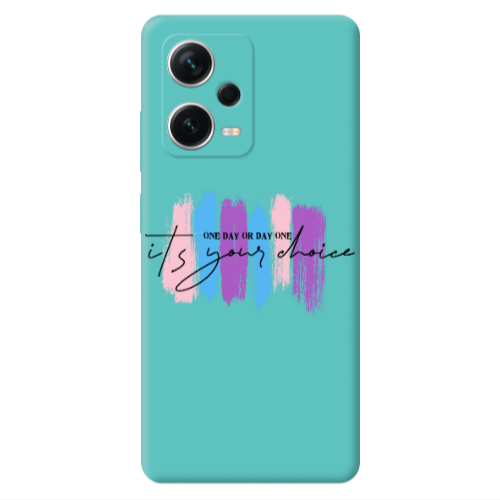 Xiaomi Poco X5 One Day Or Day One Turquoise Colored Silicone TPU Θήκη
