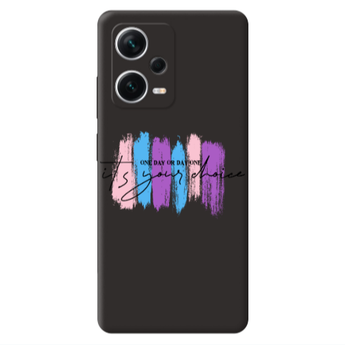 Xiaomi Poco X5 One Day Or Day One Black Colored Silicone TPU Θήκη