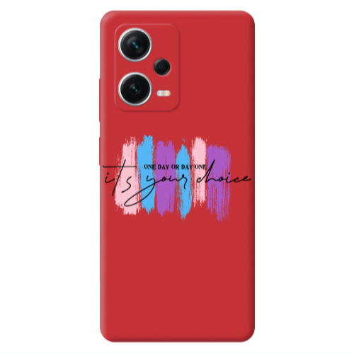Xiaomi Poco X5 One Day Or Day One Red Colored Silicone TPU Θήκη