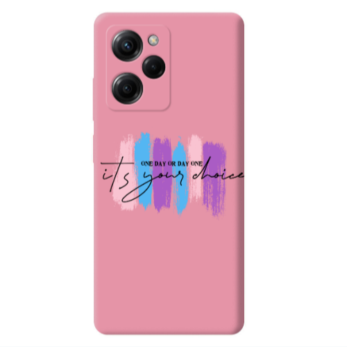 Xiaomi Poco X5 Pro One Day Or Day One Pink Colored Silicone TPU Θήκη