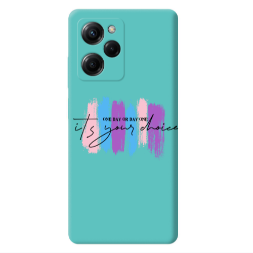 Xiaomi Poco X5 Pro One Day Or Day One Turquoise Colored Silicone TPU Θήκη