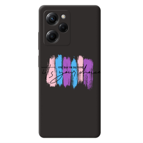 Xiaomi Poco X5 Pro One Day Or Day One Black Colored Silicone TPU Θήκη