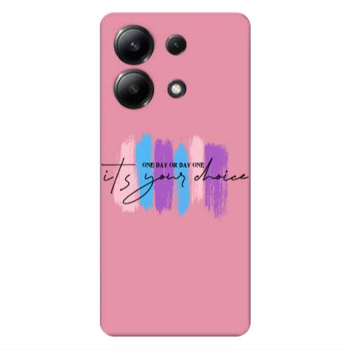 Xiaomi Redmi Note 13 4G One Day Or Day One Pink Colored Silicone TPU Θήκη
