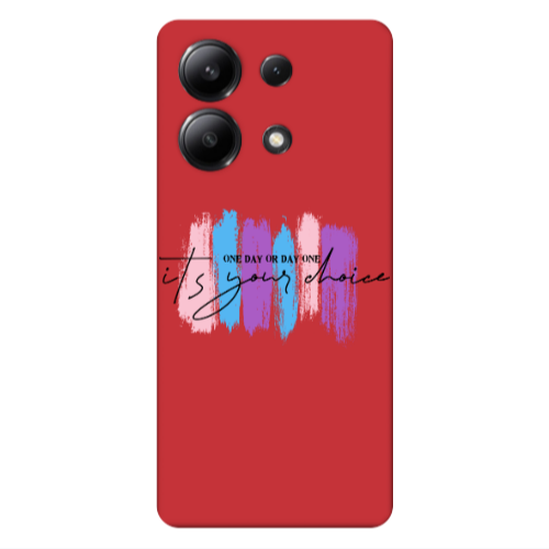 Xiaomi Redmi Note 13 4G One Day Or Day One Red Colored Silicone TPU Θήκη
