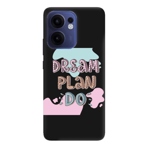 Oppo Reno13 FS Dream Plan Do Black Colored Silicone TPU Θήκη