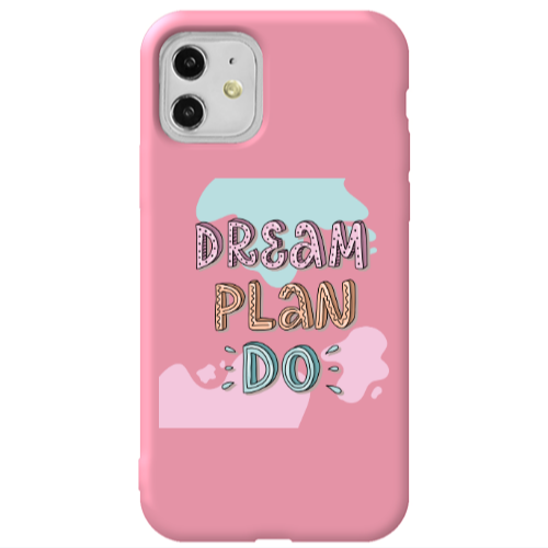 Apple iPhone 11  Dream Plan Do Pink Colored Silicone TPU Θήκη