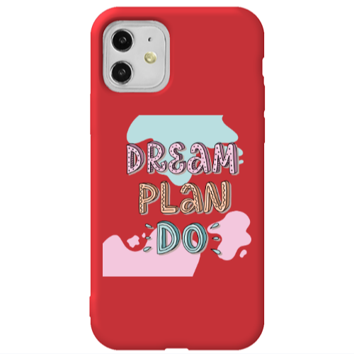 Apple iPhone 11  Dream Plan Do Red Colored Silicone TPU Θήκη