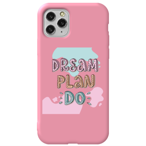 Apple iPhone 11 Pro Dream Plan Do Pink Colored Silicone TPU Θήκη