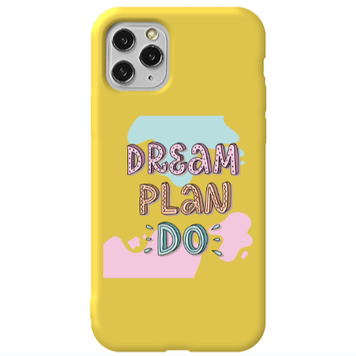 Apple iPhone 11 Pro Dream Plan Do Yellow Colored Silicone TPU Θήκη