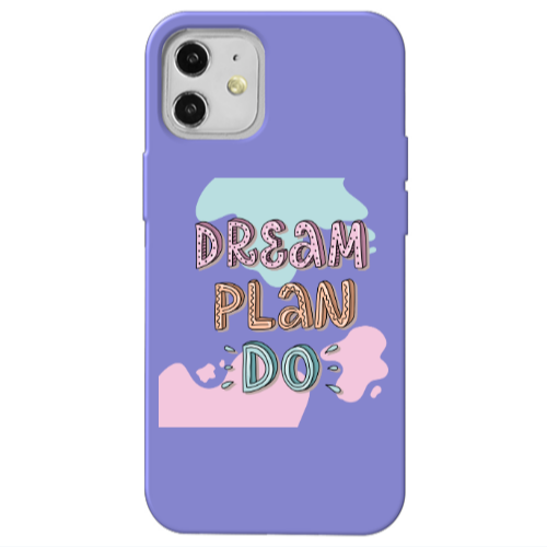 Apple iPhone 12 Dream Plan Do Purple Colored Silicone TPU Θήκη